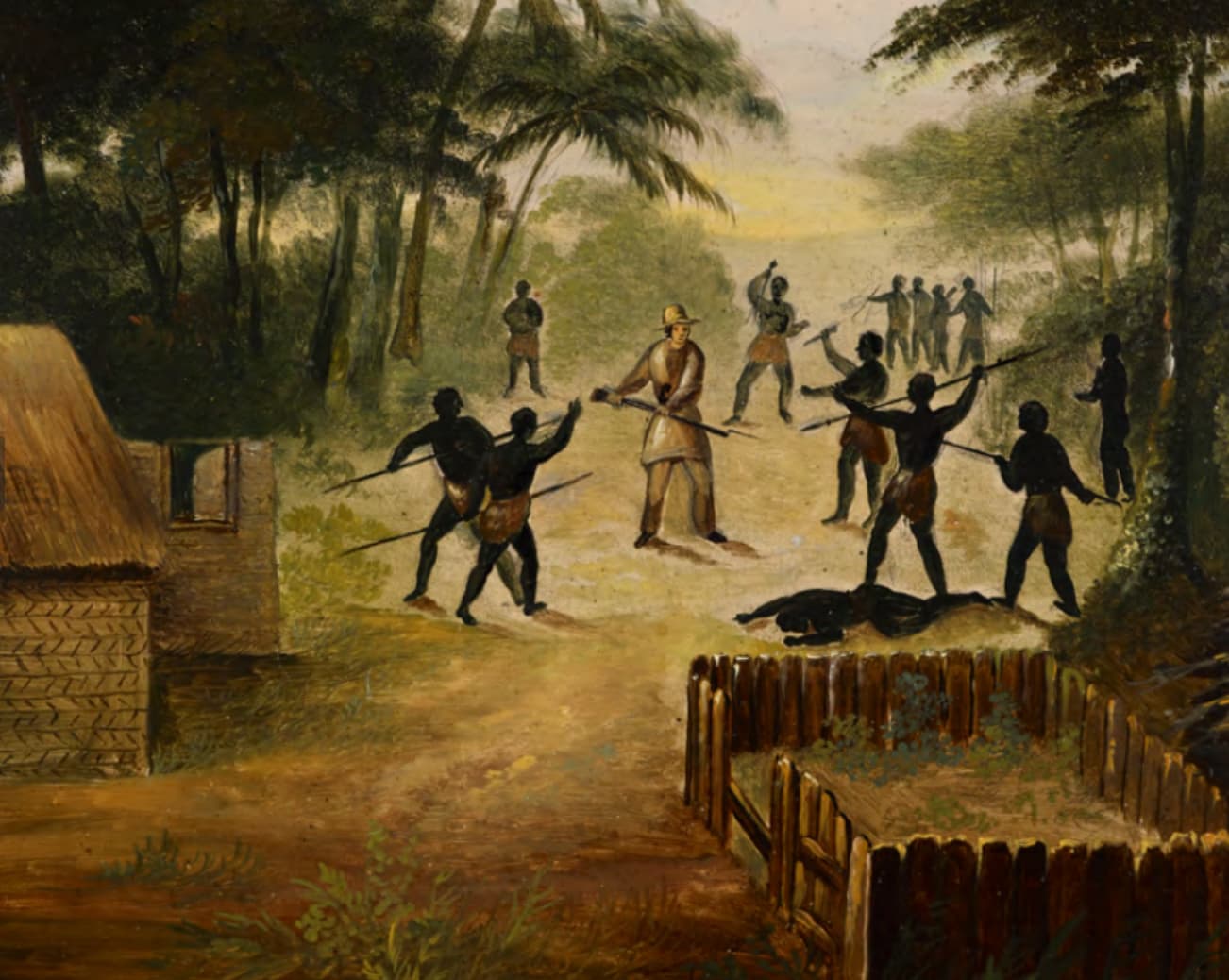 aboriginals attacking milton farm